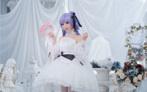[Cosplay][8K]面饼仙儿 - 独角兽婚纱 Unicorn Wedding Dress