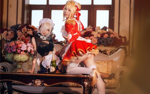 [Cosplay][8K]半半子 BanBanKo - Claudius Kyrielight Maid