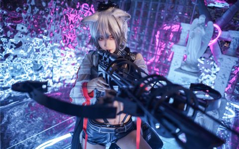 [Cosplay][8K]周叽是可爱兔兔 – 黑单人 思令 Arknights