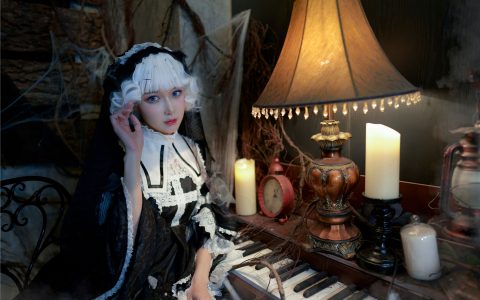 [Cosplay][8K]阿包也是兔娘 NO.02 小裙子 夜之钢琴曲 Melody of the Night