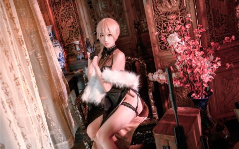 [Cosplay][8K]周叽是可爱兔兔 – 闪电姐旗袍 Girls FrontLine OTS 14 Qi Pao