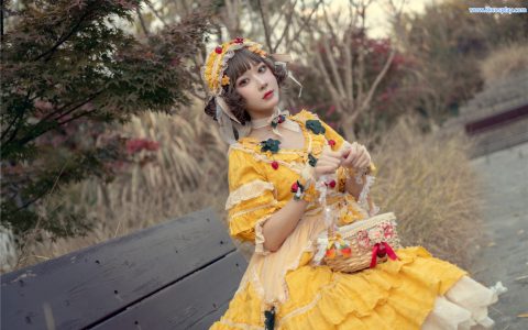[Cosplay][8K]阿包也是兔娘 NO.07 lolita黄裙 Lolita Yellow Skirt