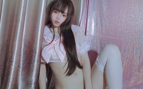 [Cosplay][8K]七月喵子 – NO.16 粉嫩的水手服 Pink Sailor Suit