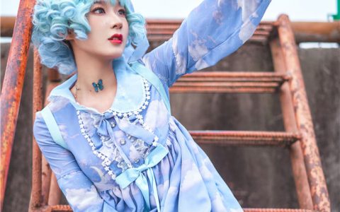 [Cosplay][8K]阿包也是兔娘 NO.11 lolita蓝裙 Lolita Blue Skirt