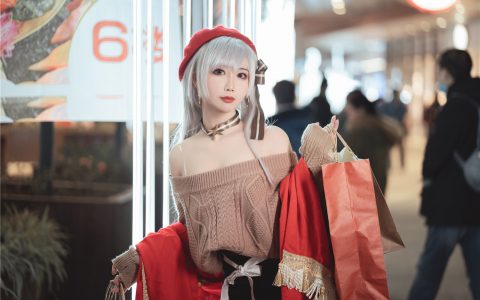 [Cosplay][8K]面饼仙儿 NO.105 圣诞贝法 Azur Lane Xmas HMS Belfast