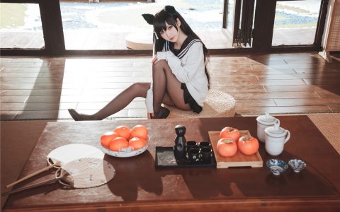 [Cosplay][8K]面饼仙儿 NO.106 爱宕JK2 IJN Atago JK2