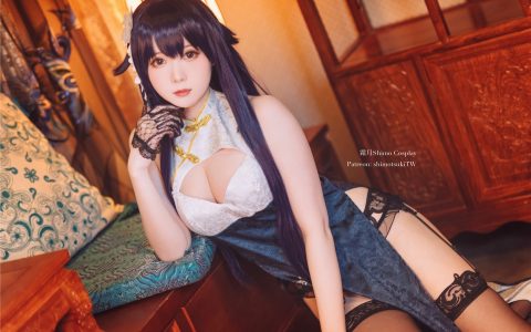 [Cosplay][8K]霜月shimo NO.047 碧蓝航线 吾妻旗袍 Azur Lane Qi Pao
