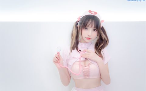 [Cosplay][8K]神楽坂真冬NO.076  白丝护士《心身バランス》White Stocking Nurse