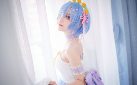 [Cosplay][8K]花柒Hana NO.001 蕾姆 Rem CLEAR DRESS