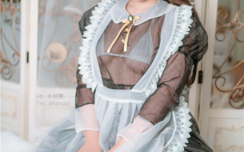 [Cosplay][8K]轩萧学姐 NO.010 透明女仆 Lace Maid