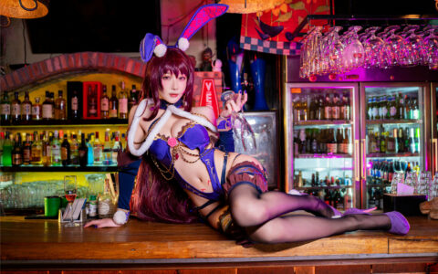 [Cosplay][8K]阿包也是兔娘 NO.026 斯卡哈兔女郎 FGO Scáthach Bunny