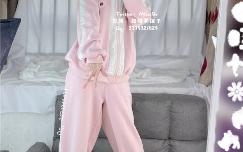 [Cosplay][8K]茶狸子(櫻川奈子) 粉嫩福利姬 - 粉色运动衣 Pink Sports wear [NSFW]