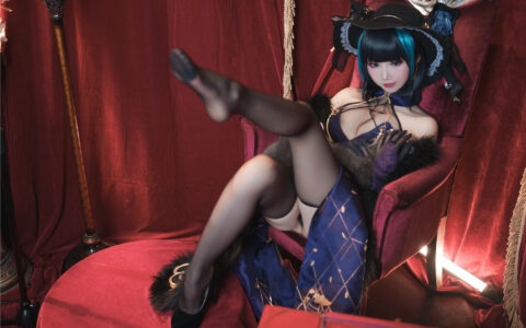 [Cosplay][8K]面饼仙儿 - NO.108 柴郡旗袍 HMS County of Chester Qi Pao