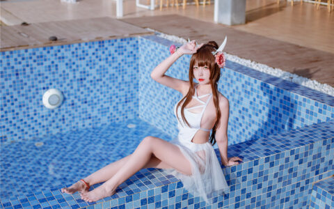 [Cosplay][8K]二佐Nisa NO.117 碧蓝鲟泳装 Azur Lane