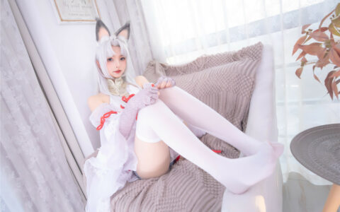 [Cosplay][8K]神楽坂真冬 NO.94 白丝胡桃 White Lace Hu Tao