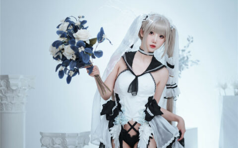 [Cosplay][8K]面饼仙儿 NO.110 可畏婚纱 Azur Lane HMS Formidable Wedding Dress