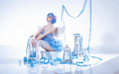 [Cosplay][8K]二佐Nisa NO.127 蕾姆天使 Angel Rem