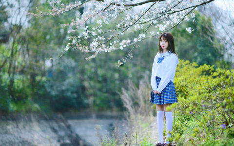 [Cosplay][8K]Fushii_海堂 NO.09 樱花树下 under the trees of cherry blossom