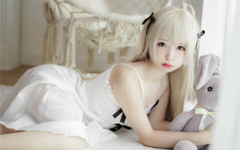 [Cosplay][8K]十万珍吱伏特 NO.08 穹妹白裙 Kasugano Sora かすがの そら White Skirt