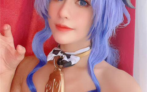 [Cosplay][8K]PingPing NO.29 Ganyu Cowgirl