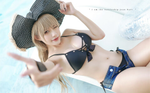 [Cosplay][8K]PingPing NO.24 Jean Bart Swimsuit 碧蓝航线 让·巴尔