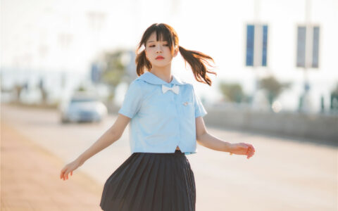[Cosplay][8K]桜桃喵 NO.123 蔚蓝 sky blue