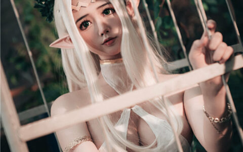 [Cosplay][8K]小礼好困 – 白精灵 White ELF [NSFW]