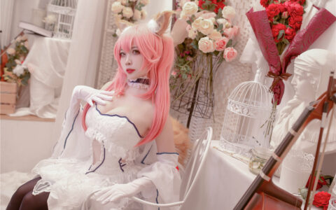 [Cosplay][8K]二佐Nisa NO.131 Fate玉藻前婚纱 Tamamo no Mae Wedding Dress