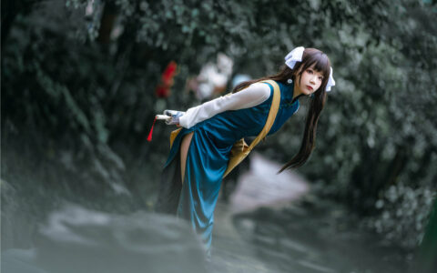 [Cosplay][8K]王胖胖u VOL.10 小道友旗袍 Female Taoist QiPao