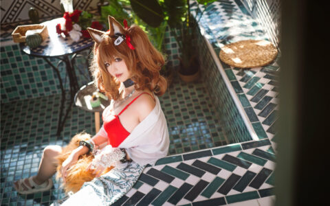 [Cosplay][8K]工藤新伍 – 安洁莉娜 夏卉泳装 (Angelina Arknights)
