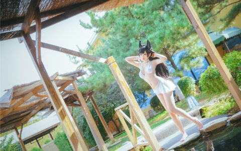 [Cosplay][8K]恩田直幸 NO.14 犬泳衣 White Bikini
