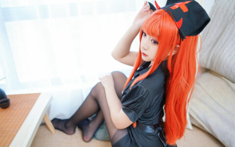 [Cosplay][8K]恩田直幸 NO.13 橘色黑护士 Black Stocking Nurse