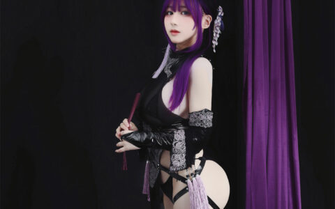 幼愛youmeko NO.05 紫流苏旗袍 Purple Qi Pao