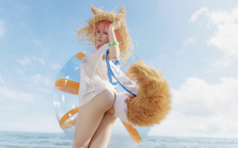 uki雨季 NO.04 玉藻前海边泳装 FATE Tamamo no Mae Bikini