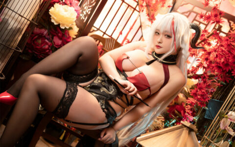 洛璃 LoLiSAMA NO.45 埃吉尔旗袍 金龙腾祥云 Azur Lane Agir Qi Pao