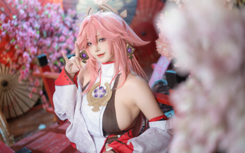 菌烨tako NO.13 2023年2月舰长图 八重神子 Genshin Impact Miko Yae