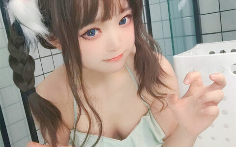 神沢永莉 NO.09 ckt浴室蓝白泳衣辫子