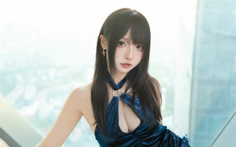 神楽坂真冬 NO.152 蓝衣旗袍 Blue Qi Pao