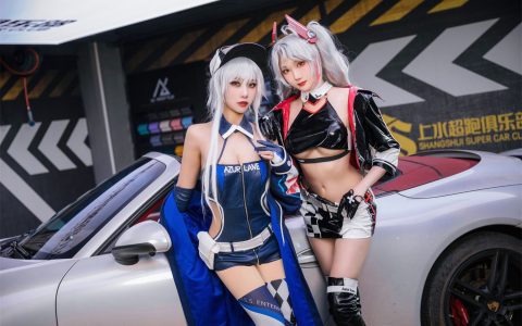瓜希酱 NO.80 &Momoko葵葵《双人欧根亲王企业赛车VER》 Prinz Eugen Race Queen