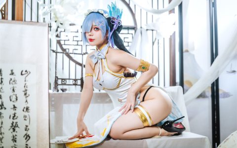 九言 - 蕾姆旗袍 Rem Qi Pao [55P-8V-551MB]