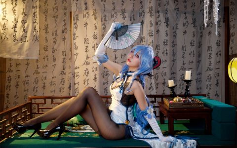 屑雪雪鸭 - 甘雨 青花瓷旗袍 Genshin Impact Ganyu Qi Pao[50P／208MB]