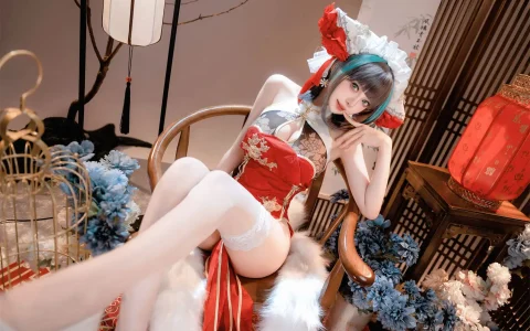 Shika小鹿鹿 - 碧蓝航线写真本-柴郡新春旗袍 [16P／229.2MB]