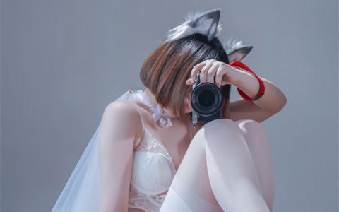 半半子 – 純白花嫁 Bride Lingerie [22P + 2V／173.9MB]